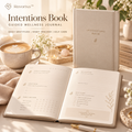Ravorixa™ Intentions Book – Minimalist Guided Wellness Journal, Daily Gratitude Planner with Habit Tracker, Reflection Prompts & Self-Care Pages