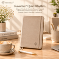 Ravorixa™ Quiet Rhythm – Elegant Weekly & Monthly Planner, Undated Minimalist Schedule Organizer for Work, Personal Goals & Everyday Productivity
