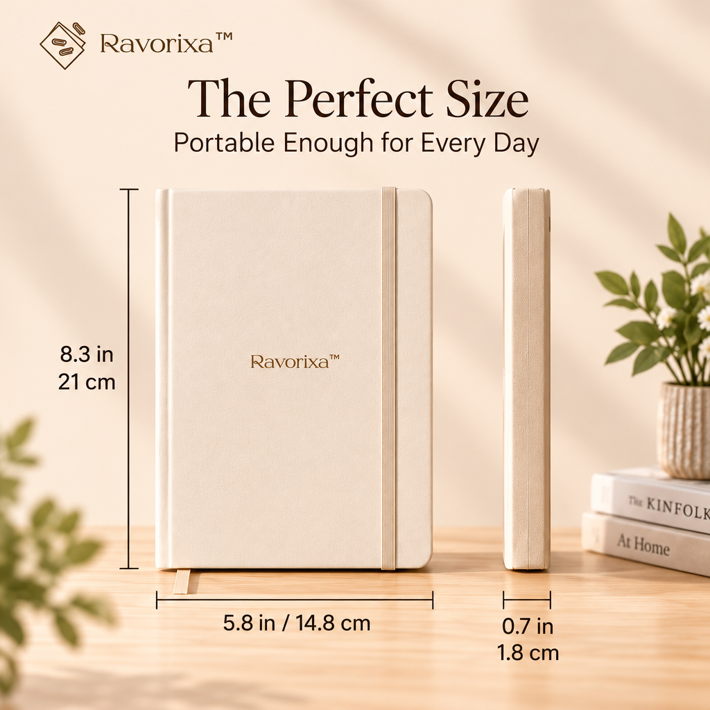 Ravorixa™ Dayform Planner – Premium Undated Daily Planner, Minimalist Hardcover Productivity Journal with To-Do Lists, Time Blocking & Goal Tracking