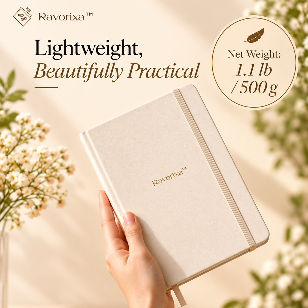 Ravorixa™ Dayform Planner – Premium Undated Daily Planner, Minimalist Hardcover Productivity Journal with To-Do Lists, Time Blocking & Goal Tracking