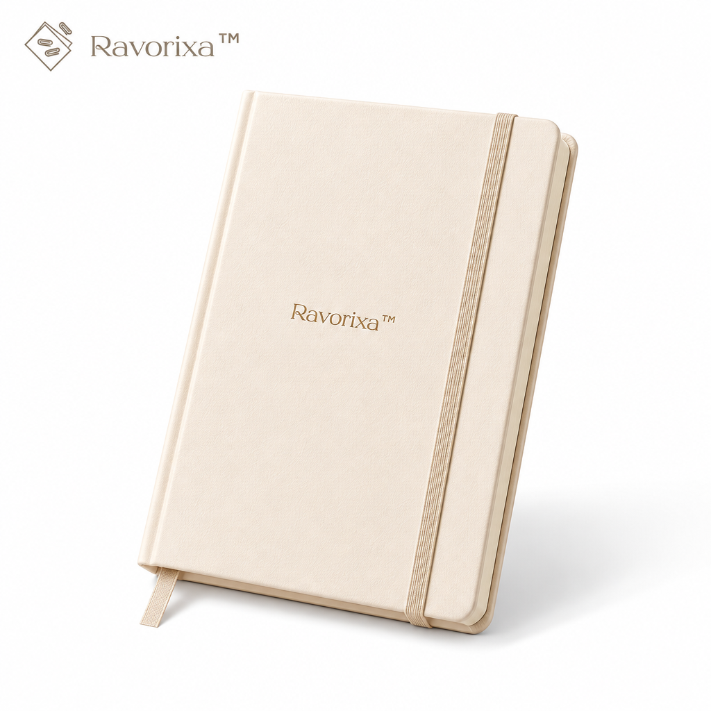 Ravorixa™ Dayform Planner – Premium Undated Daily Planner, Minimalist Hardcover Productivity Journal with To-Do Lists, Time Blocking & Goal Tracking